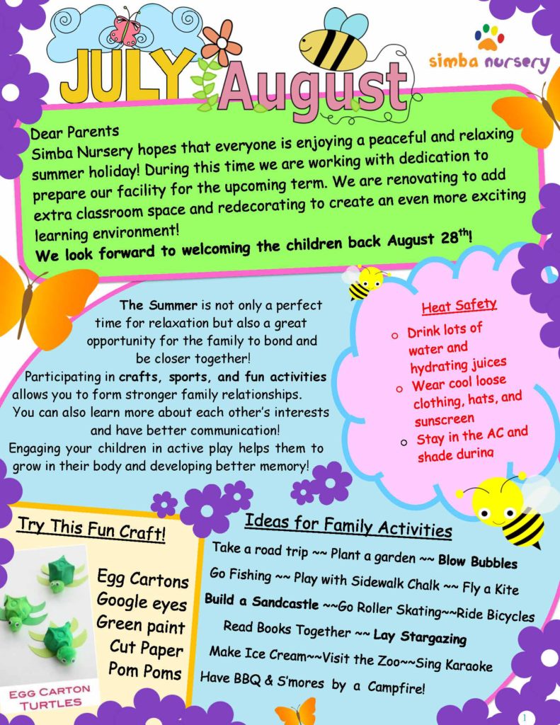 preschool newsletters ideas