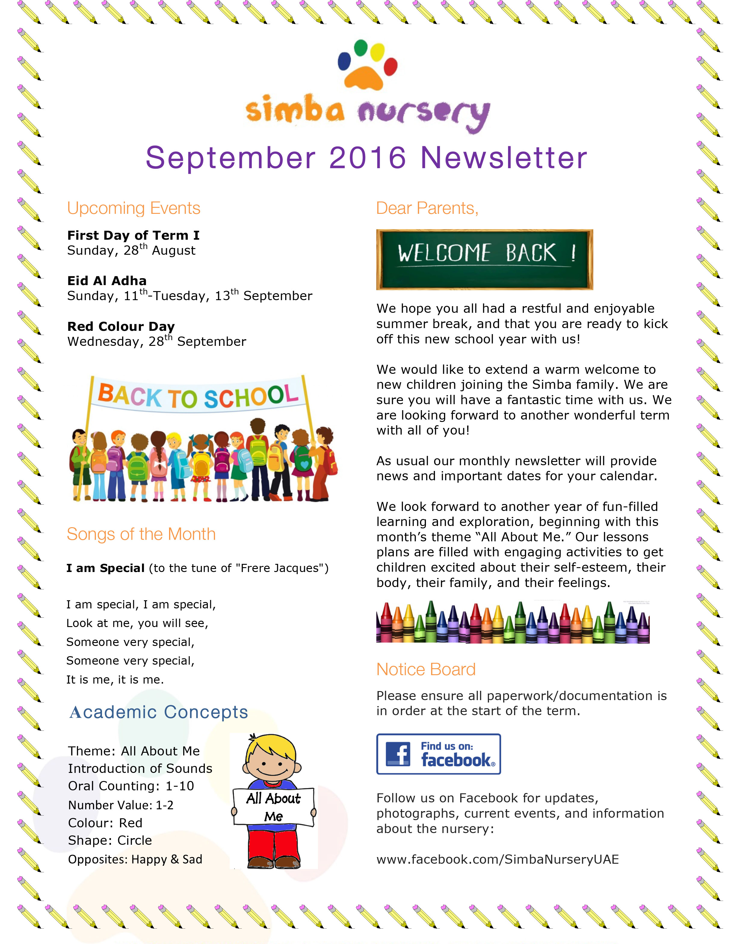examples of newsletters for early intervention